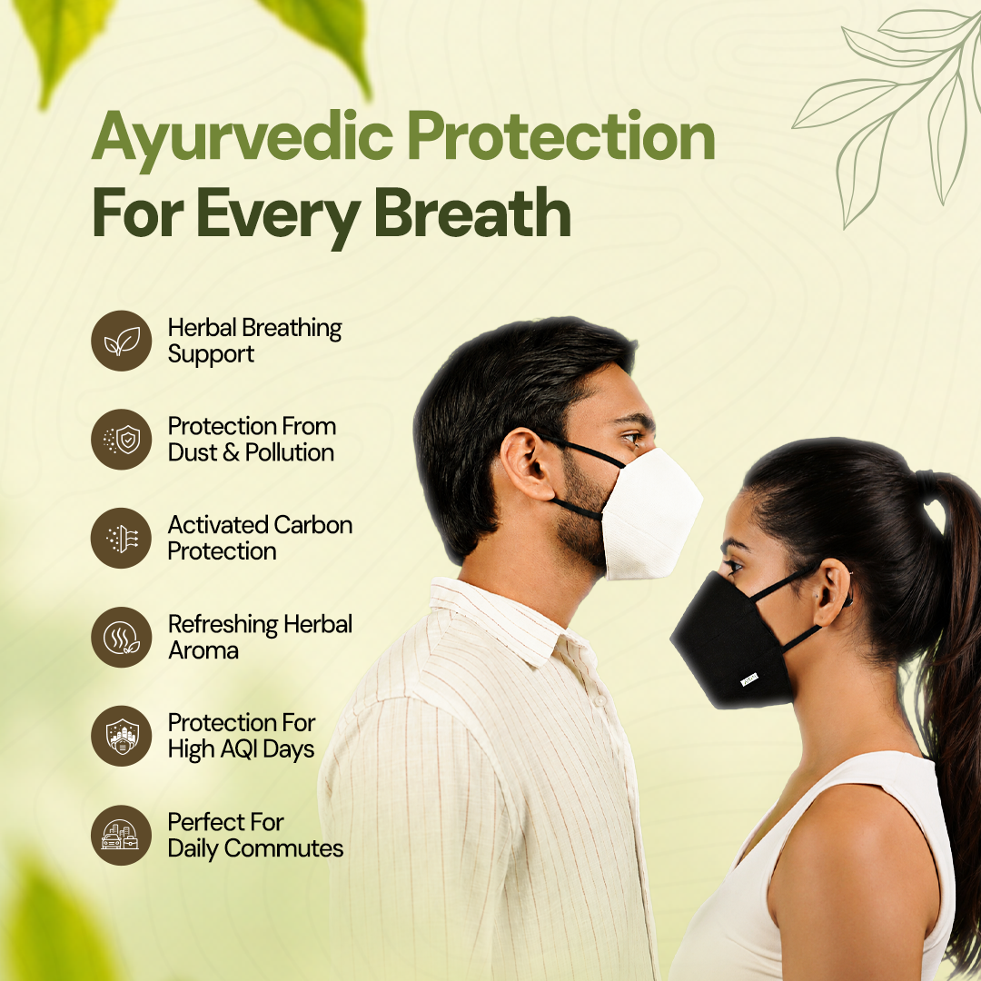 Ayur Lung Care Herbal Charcoal Cloth Face Mask